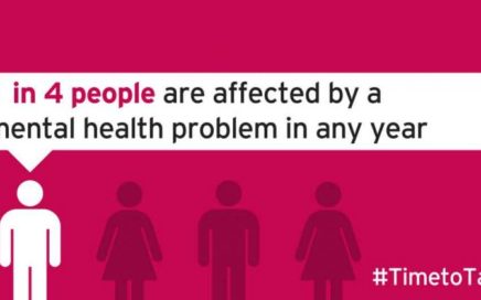 1 in 4 people are affected by a mental health problem in any year